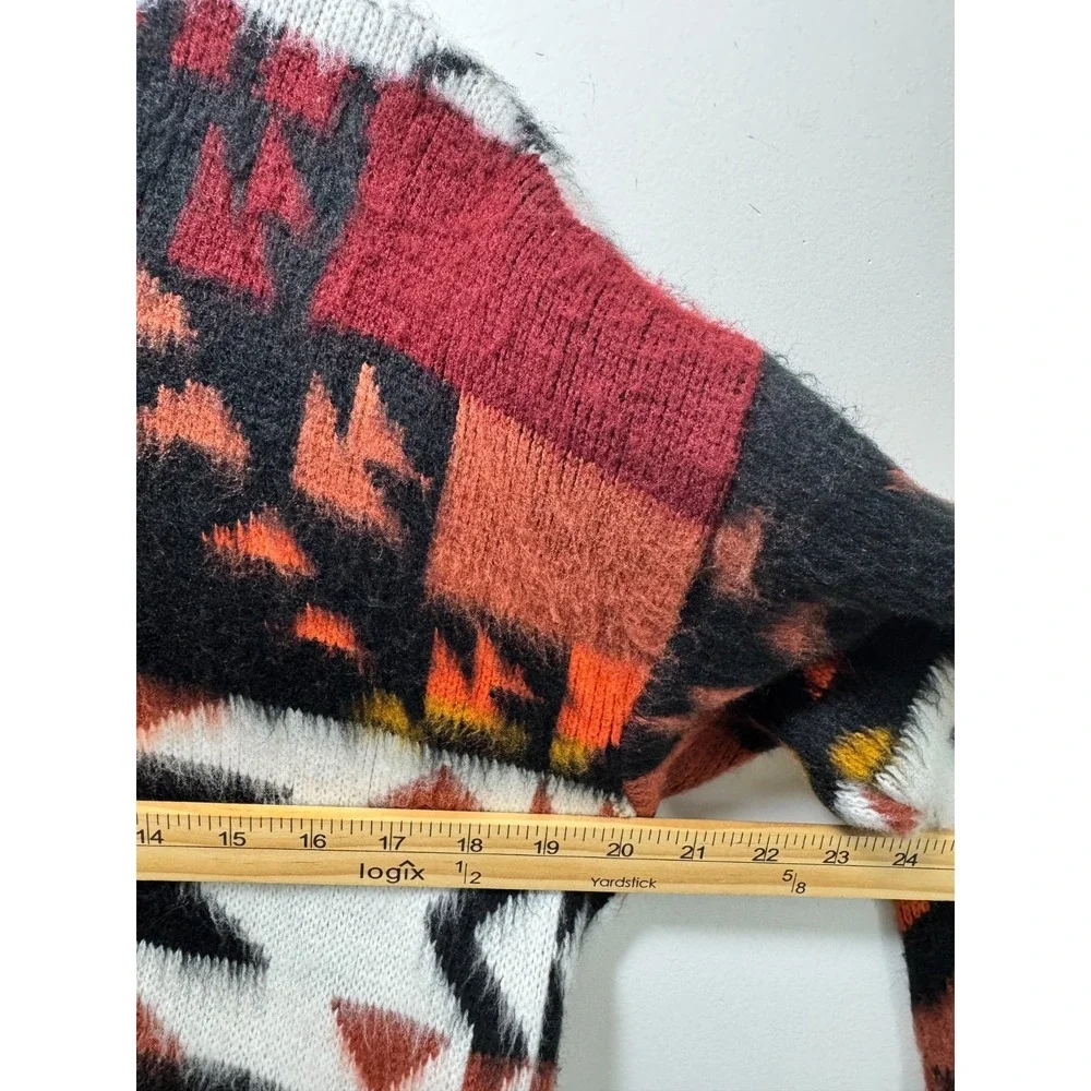 Tejidos Reminahui Native‎ Tribal Cabincore Sweater Hoodie Cardigan M Multicolor